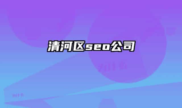 清河區(qū)seo公司
