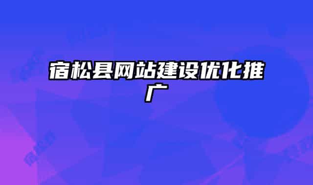宿松縣網(wǎng)站建設(shè)優(yōu)化推廣