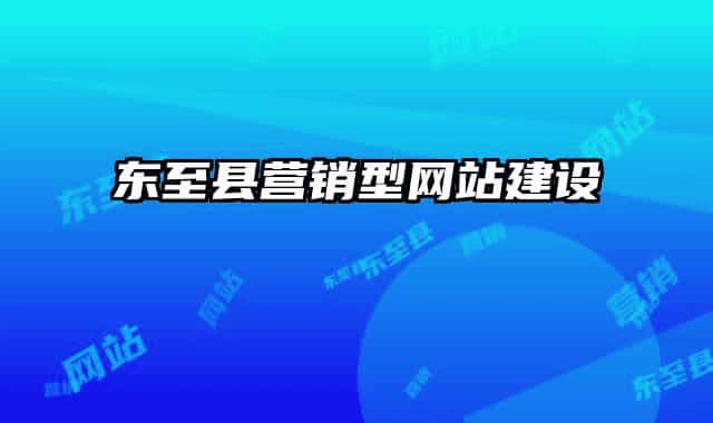 東至縣營銷型網(wǎng)站建設(shè)