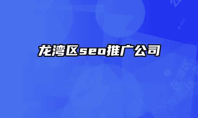 龍灣區(qū)seo推廣公司