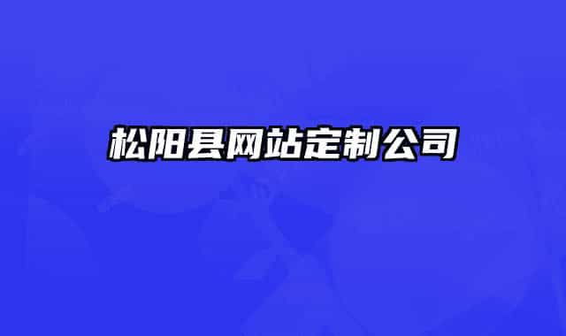 松陽縣網(wǎng)站定制公司