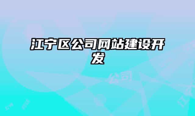 江寧區(qū)公司網(wǎng)站建設(shè)開發(fā)