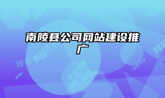 南陵縣公司網(wǎng)站建設(shè)推廣