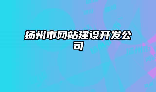 揚州市網(wǎng)站建設(shè)開發(fā)公司