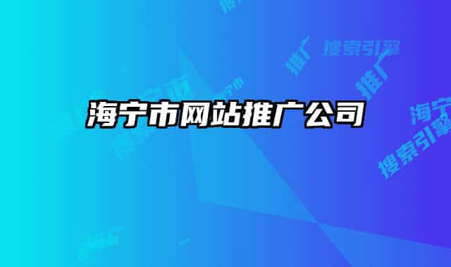海寧市網(wǎng)站推廣公司
