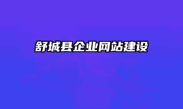 舒城縣企業(yè)網(wǎng)站建設(shè)