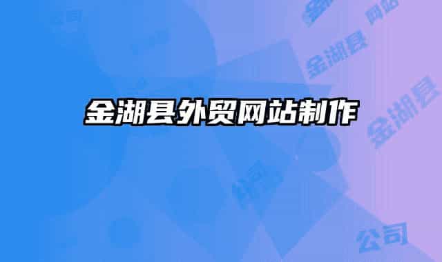 金湖縣外貿(mào)網(wǎng)站制作