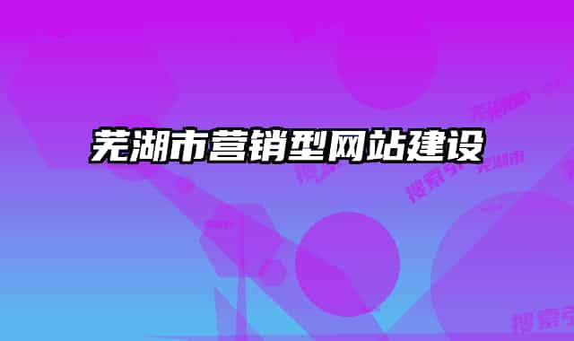 蕪湖市營(yíng)銷型網(wǎng)站建設(shè)