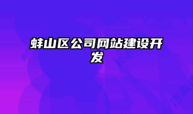 蚌山區(qū)公司網(wǎng)站建設(shè)開發(fā)
