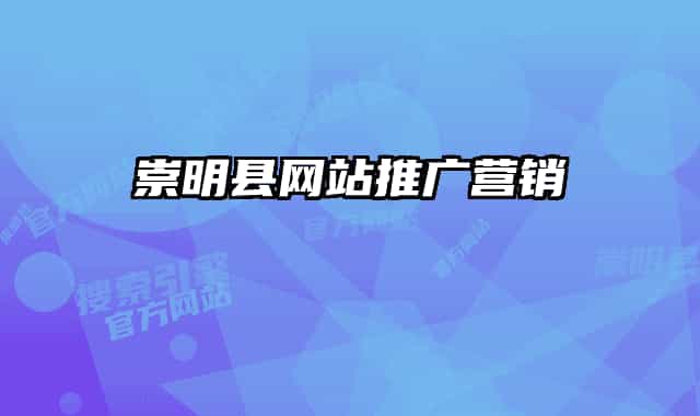 崇明縣網站推廣營銷