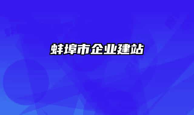 蚌埠市企業(yè)建站
