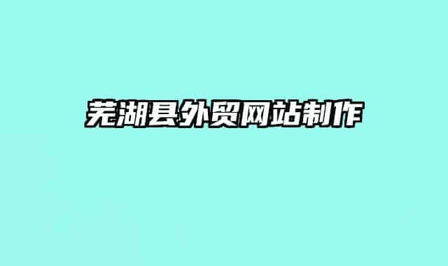 蕪湖縣外貿網站制作