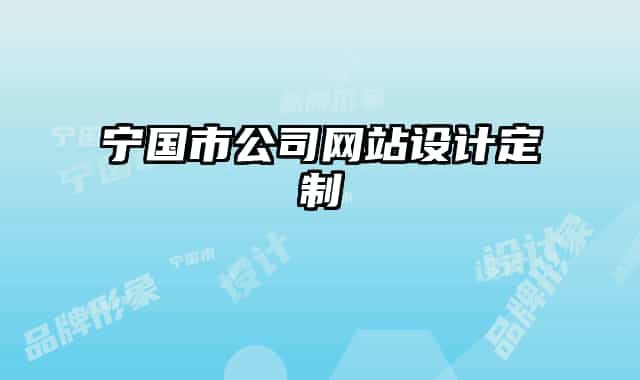 寧國(guó)市公司網(wǎng)站設(shè)計(jì)定制
