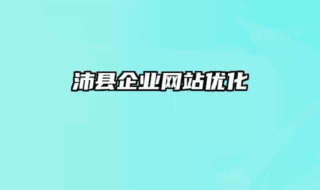沛縣企業(yè)網(wǎng)站優(yōu)化