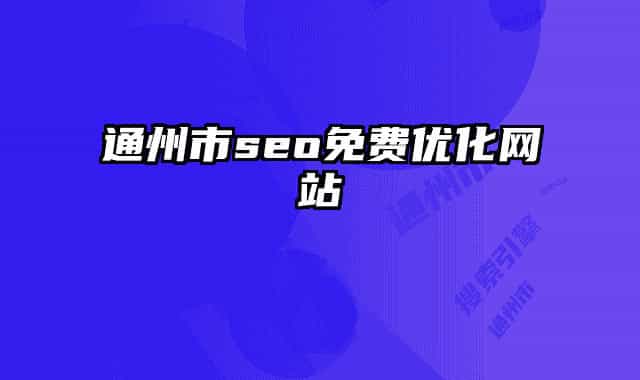 通州市seo免費優(yōu)化網(wǎng)站