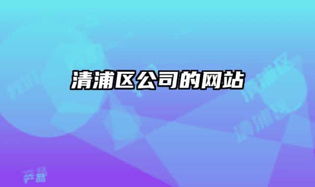清浦區(qū)公司的網(wǎng)站