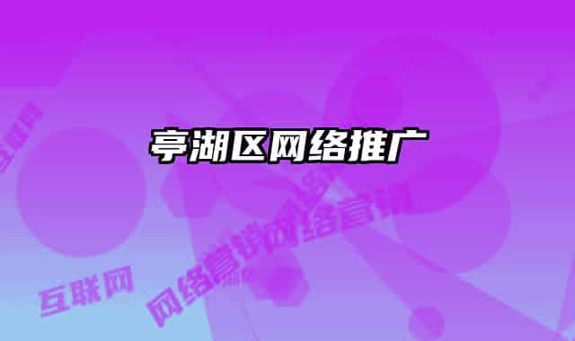 亭湖區(qū)網(wǎng)絡(luò)推廣