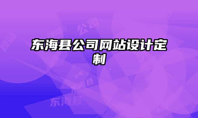 東?？h公司網(wǎng)站設(shè)計定制