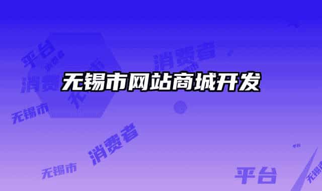 無錫市網(wǎng)站商城開發(fā)