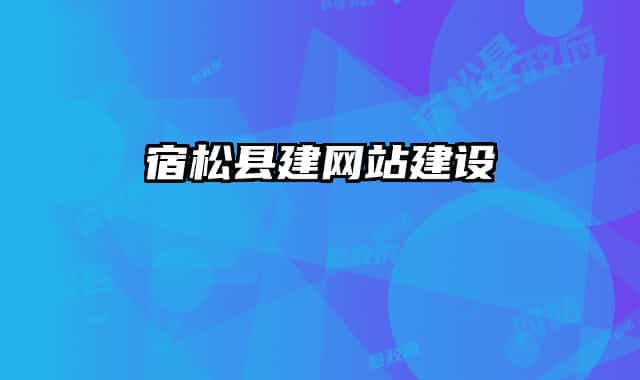 宿松縣建網(wǎng)站建設(shè)
