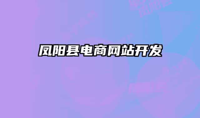 鳳陽縣電商網(wǎng)站開發(fā)