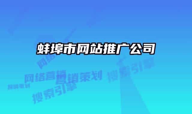 蚌埠市網(wǎng)站推廣公司