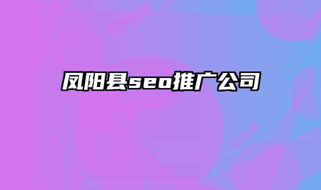鳳陽(yáng)縣seo推廣公司