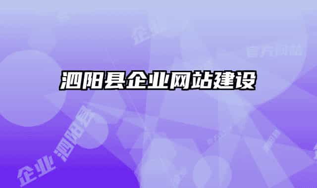 泗陽縣企業(yè)網站建設